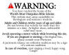 bible warning label sticker - you've reached the home of the most outspoken bible scholar